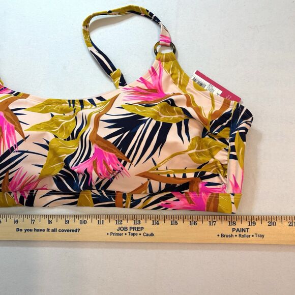 xHilaration Women's 24W Swim Bikini Top Tropical Pattern Lined - Picture 4 of 7